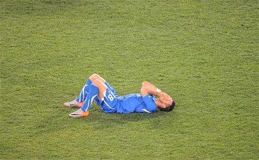 F&aacute;bio Quagliarella, desaba ap&oacute;s a desclassifica&ccedil;&atilde;o da It&aacute;lia