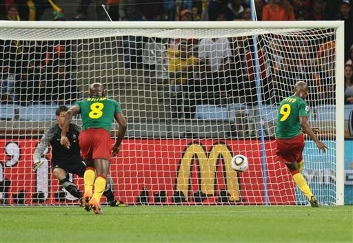 Eto&acute;o foi o autor do gol da equipe africana
