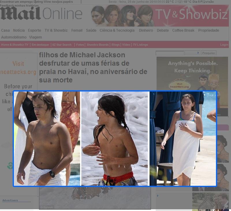 Filhos de Michael Jackson s&atilde;o vistos em praia do Hava&iacute; 