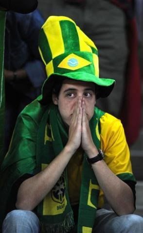 Torcedor brasileiro lamenta a derrota