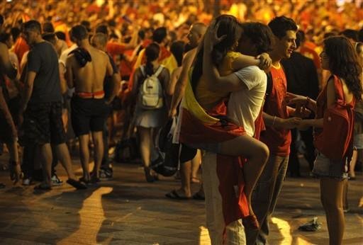 Festa tomou conta das ruas de Madri