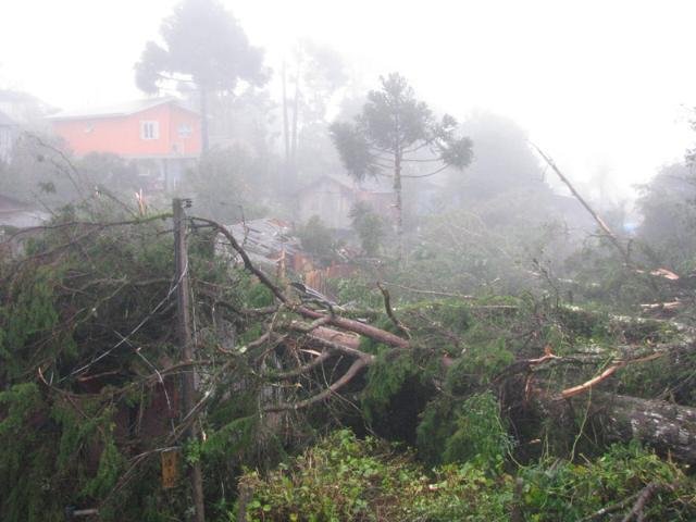 Centenas de casas ficaram destru&iacute;das ap&oacute;s a passagem do temporal da &uacute;ltima quarta-feira 