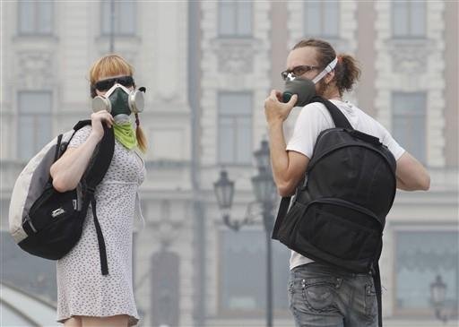 Mortalidade dobra em Moscou com onda de calor e fuma&ccedil;a