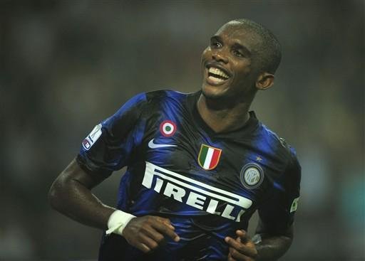 Samuel Eto&acute;o marcou dois gols da Inter na partida