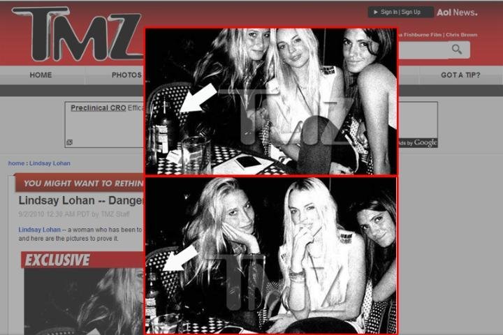 Site mostra foto de Lindsay Lohan em bar nos EUA
