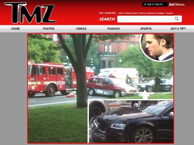 Tom Brady sofreu acidente de carro na manh&atilde; desta quinta-feira