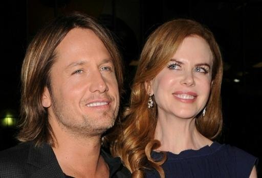 Nicole Kidman ao lado do marido, o m&uacute;sico Keith Urban