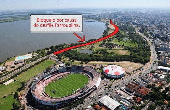 Acesso ao Beira-Rio muda em fun&ccedil;&atilde;o do desfile Farroupilha