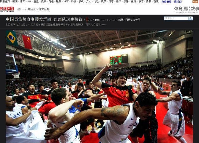 Jogo de basquete entre Brasil e China acaba em pancadaria