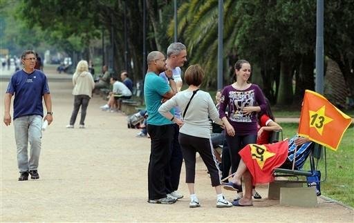 Petistas no parque da Reden&ccedil;&atilde;o em Porto Alegre