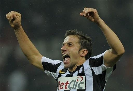 Del Piero marcou na vit&oacute;ria da Juventus sobre o Milan