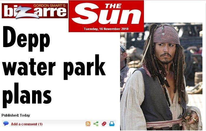 Ator busca investidores para fazer ilha de divers&otilde;es ecol&oacute;gicas de Jack Sparrow