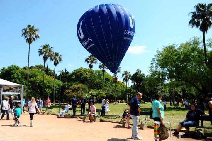 Frequentadores do parque de Porto Alegre tiveram a oportunidade de ver o local do alto
