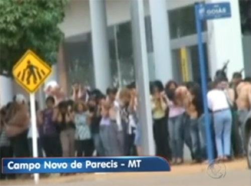 Pol&iacute;cia faz buscas a assaltantes que invadiram banco em Mato Grosso
