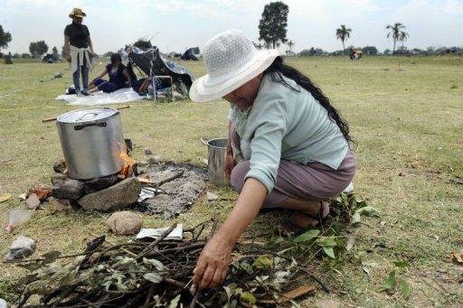 Calma prevalece em parque ocupado por sem-teto na Argentina