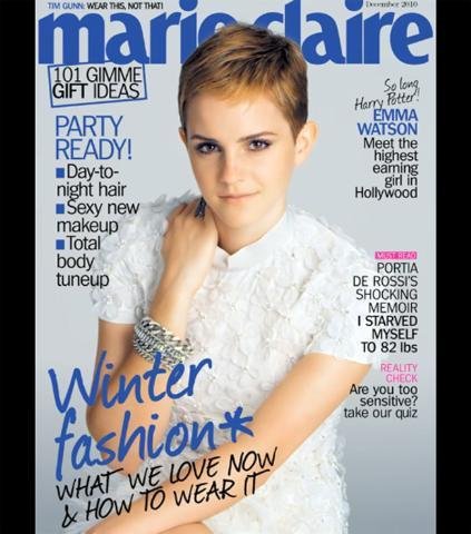 Emma Watson estampa capa em movimento da Marie Claire