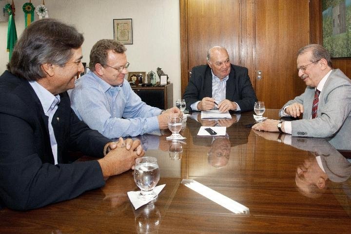Encontro reuniu Pereira, Mainardi, Sperotto e Tarso Genro. Foto: Caco Argemi/Divulga&ccedil;&atilde;o