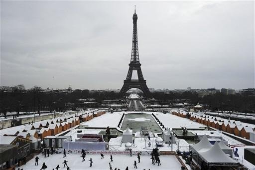 Jardins do Trocadero viraram pista para patina&ccedil;&atilde;o