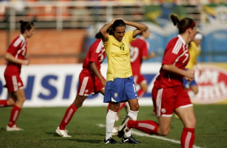 Canad&aacute; empata com Brasil e fatura t&iacute;tulo no futebol feminino