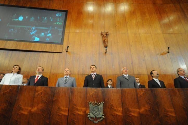 Cerim&ocirc;nia foi presidida pelo presidente da Assembleia