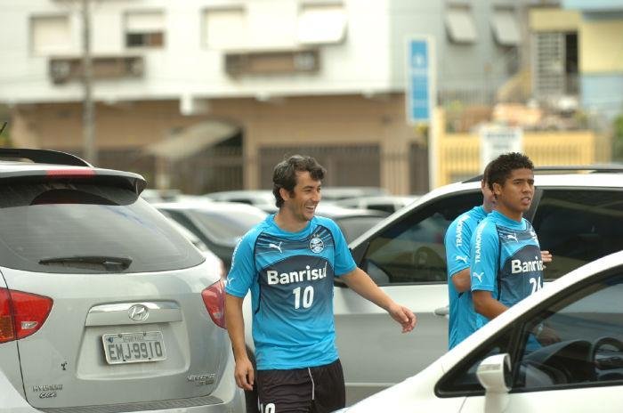 Douglas na chegada ao Ol&iacute;mpico