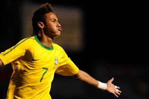 Neymar partindo para a comemora&ccedil;&atilde;o
