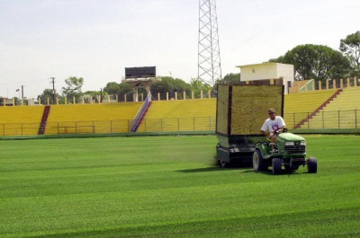 Gramado foi preparado especialmente para aquela partida