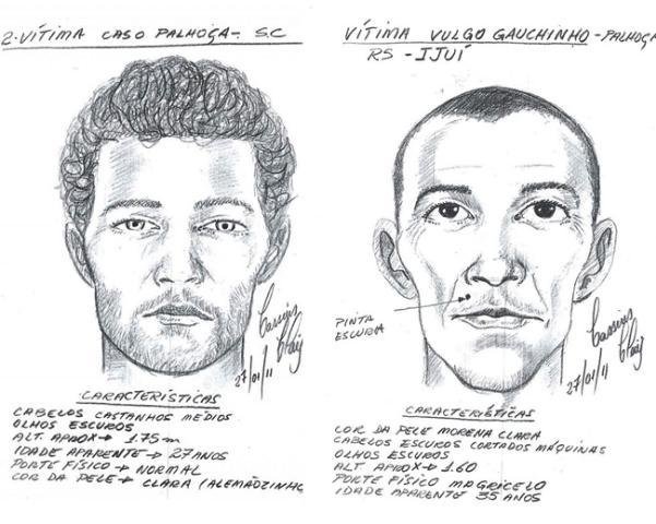 Pol&iacute;cia Civil divulga retrato falado de v&iacute;timas de homic&iacute;dio em Santa Catarina