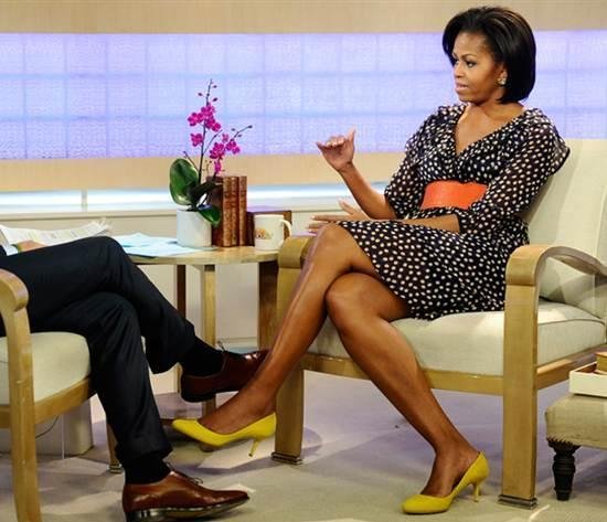 Michelle Obama vai a programa de entrevistas com vestido de US$ 35