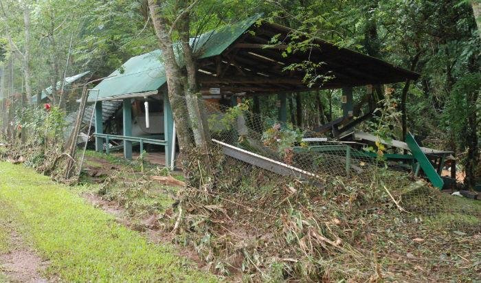 Parte da Reserva Ecol&oacute;gica  foi devastada por uma enxurrada