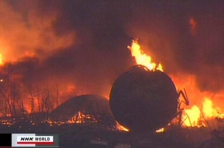 Refinarias japonesas tamb&eacute;m foram destru&iacute;das com a for&ccedil;a do tremor