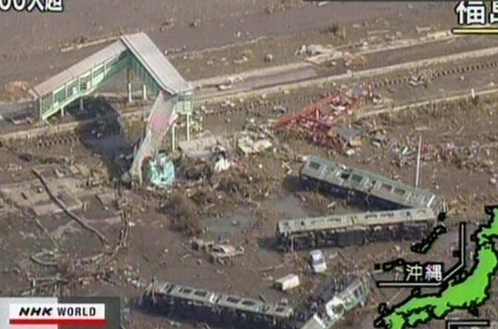 Operadores perderam controle de trens com a passagem do tsunami