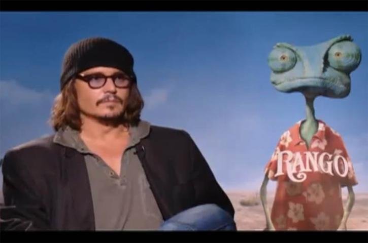 Tentei ser o camale&atilde;o que todos somos, diz Johnny Depp sobre Rango