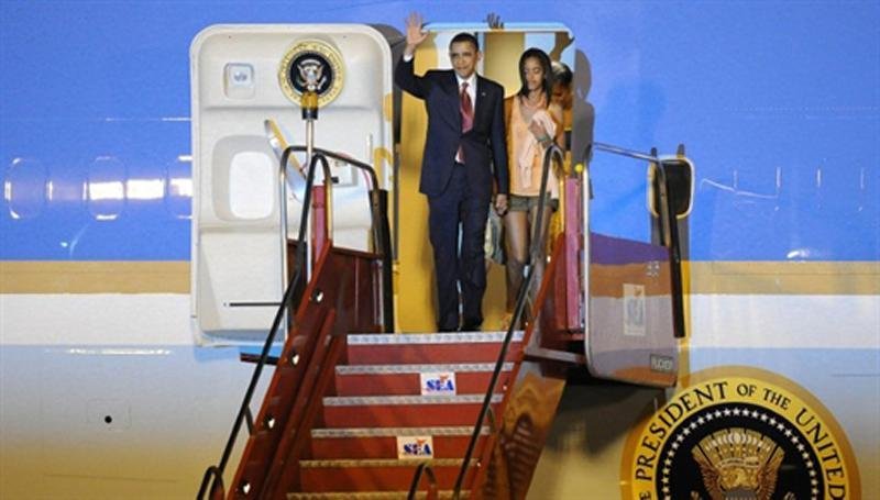 Obama &eacute; recebido no Rio pelo governador S&eacute;rgio Cabral