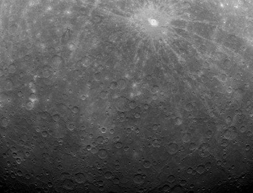 Nasa divulga foto da superf&iacute;cie de Merc&uacute;rio