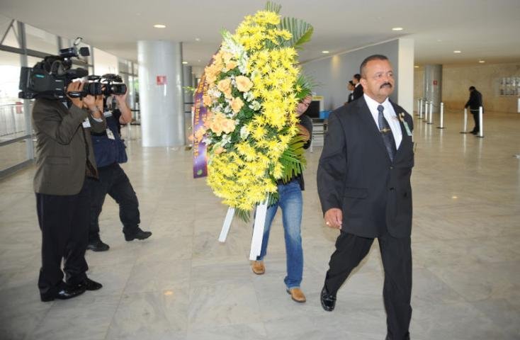 Preparativos para a chegada do corpo do ex-vice-presidente, Jos&eacute; Alencar, ao Pal&aacute;cio do Planalto