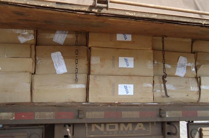 Receita apreende carreta de cigarros na BR 386 com carga estimada em R$ 800 mil