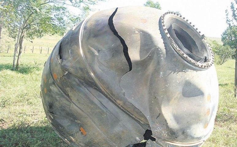 Identificado lixo espacial que caiu na fronteira do Brasil com o Uruguai