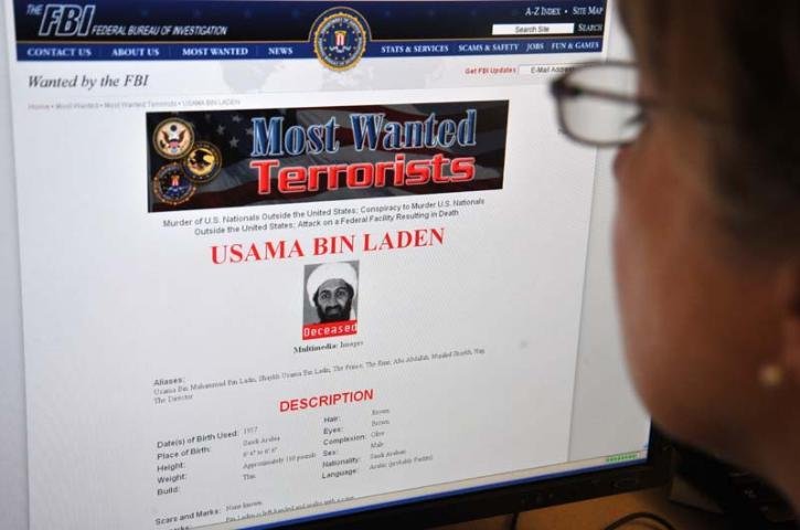 Bin Laden &eacute; identificado como morto nos procurados do FBI