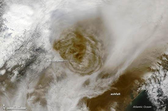 Nasa divulga imagem do vulc&atilde;o Grimsvoetn