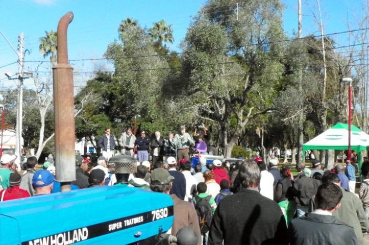 Arrozeiros protestam contra pol&iacute;ticas do governo em Bag&eacute;