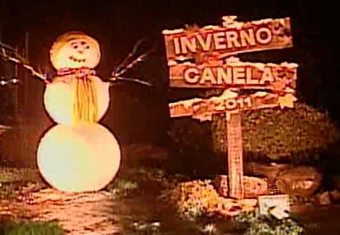 Record registrou neve na Serra