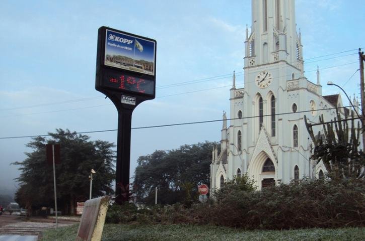 Term&ocirc;metros de rua registraram -1&ordm;C em Sinimbu, Vale do Rio Pardo