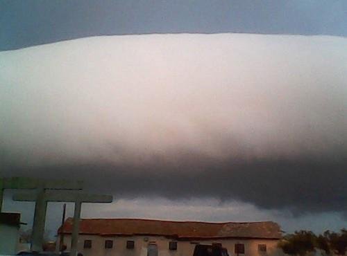 Nuvem rolo foi vista em Rio Grande no in&iacute;cio da noite