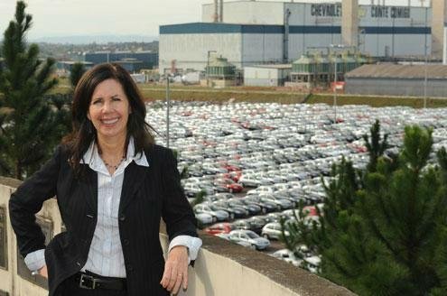 Presidente da empresa, Grace Lieblein, visitou unidade da montadora em Gravata&iacute;