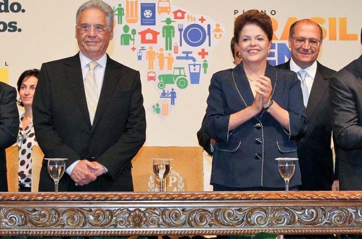 Presidente lan&ccedil;ou novo plano social em S&atilde;o Paulo ao lado do ex-presidente FHC