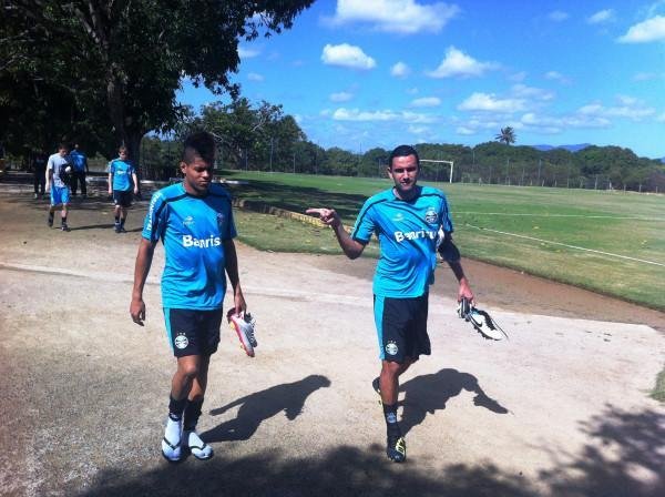 Leandro e Rafael Marques se prepara para treinar em Itaitinga
