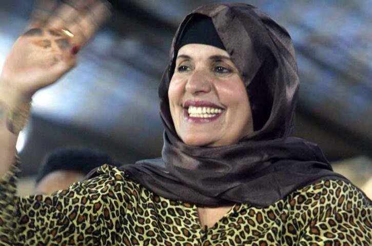 Foto de arquivo mostra a primeira-dama da L&iacute;bia, Safiya Kadhafi