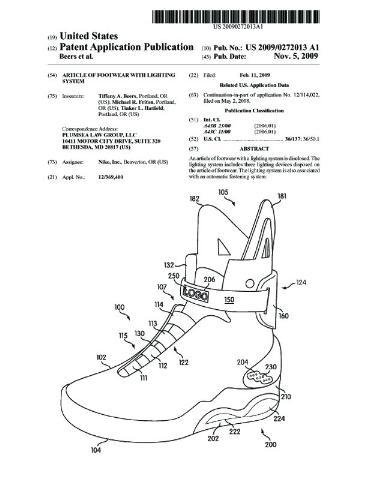 Reprodu&ccedil;&atilde;o da patente da Nike