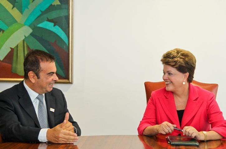 Presidente Dilma Rousseff se encontrou com Carlos Ghosn, presidente mundial do grupo Renault Nissan